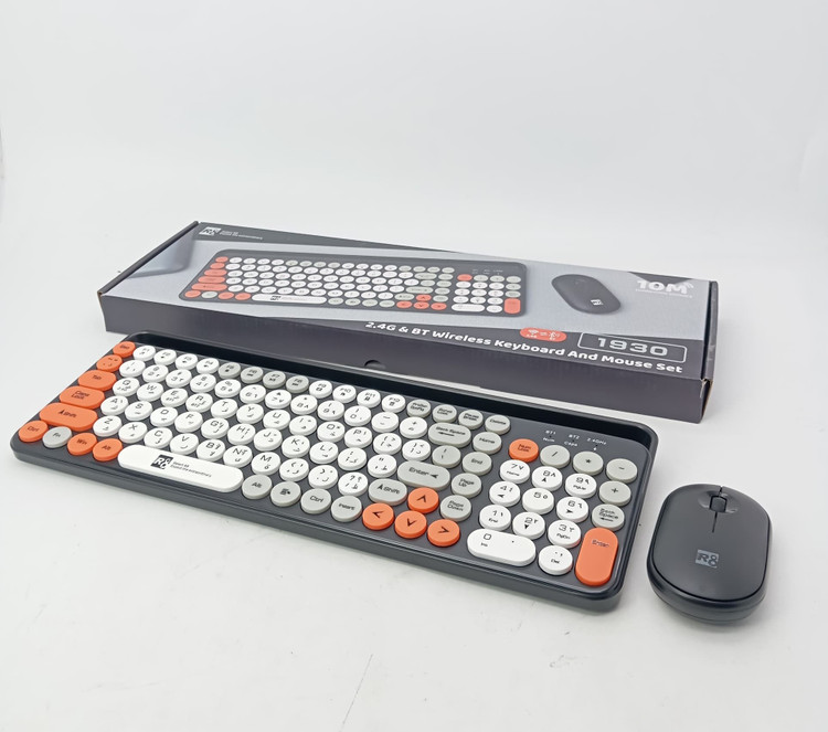 کیبورد و ماوس بیسیم و بلوتوث دو حالته R8 1930