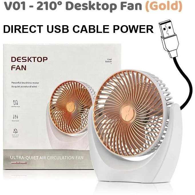 پنکه رومیزی شارژی بیصدا مدل Desktop Fan – قابل حمل و کممصرف