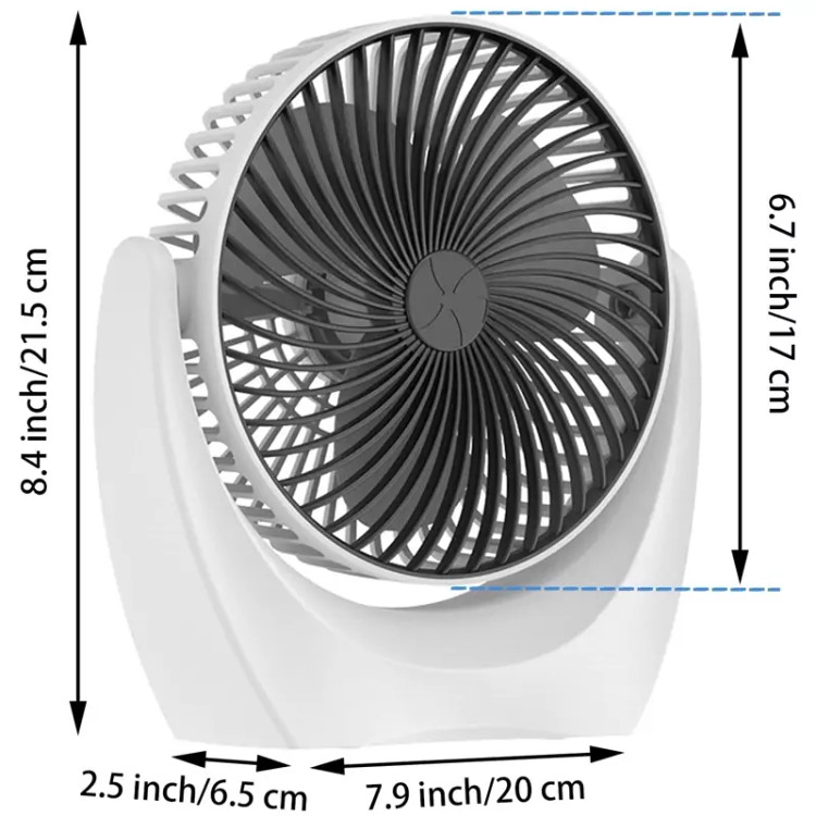 پنکه رومیزی شارژی بیصدا مدل Desktop Fan – قابل حمل و کممصرف