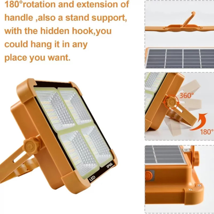 چراغ و پروژکتور شارژی و خورشیدی مدل LED Flood Light پاوربانکدار