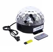 رقص نور LED کریستالی شارژی USB – Crystal Magic Ball Light