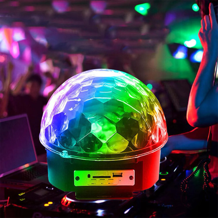 رقص نور LED کریستالی شارژی USB – Crystal Magic Ball Light