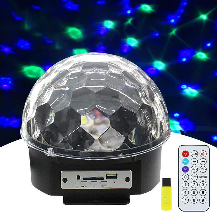 رقص نور LED کریستالی شارژی USB – Crystal Magic Ball Light