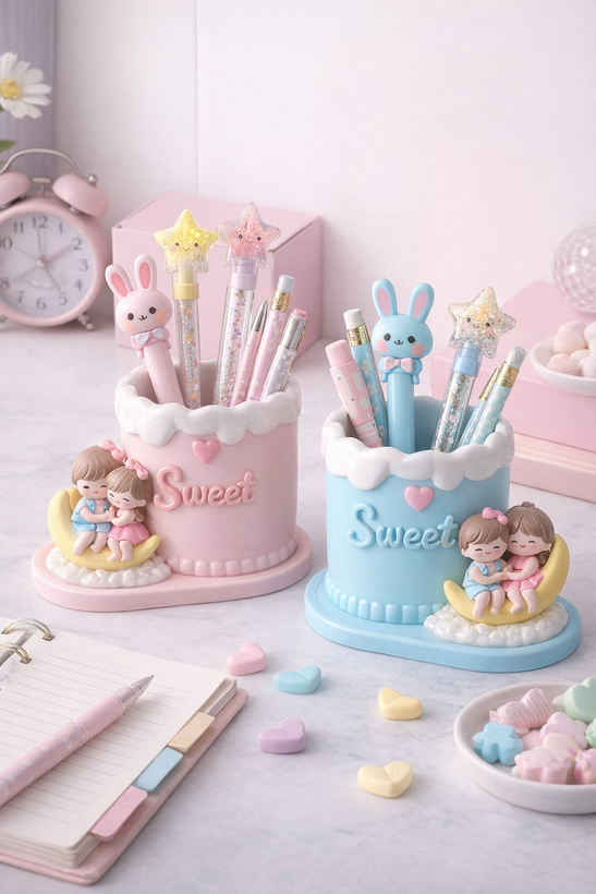 جا خودکاری فانتزی طرح زوج عاشق روی ماه مدل Sweet