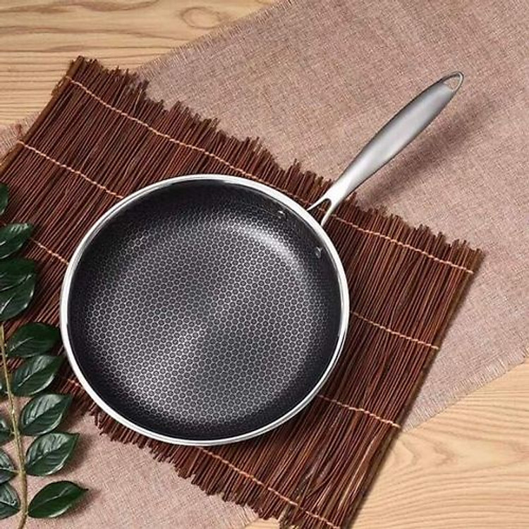 ماهیتابه استیل نچسب (کف لیزری)30 سانتی